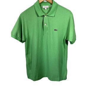 LACOSTE Men's Classic Fit Original Short Sleeve Polo Green Shirt Size Medium